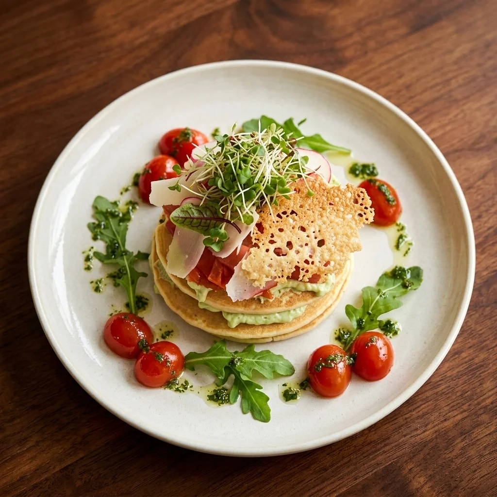 Spinach and Salmon Pancakes at SOHO Kitchen + Wine in Exchange District, Winnipeg